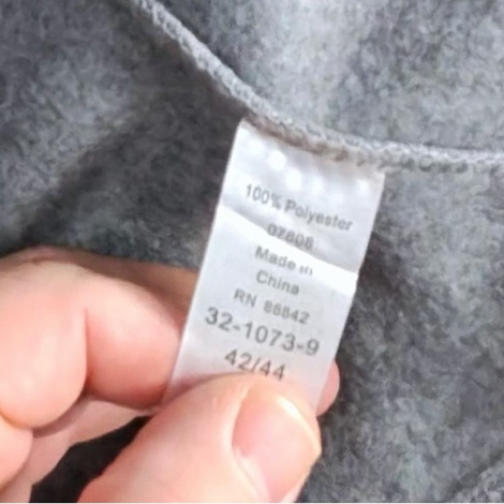 Woman Within Gray Fleece Open Front Cardigan size 6X Plus - Picture 3 of 12
